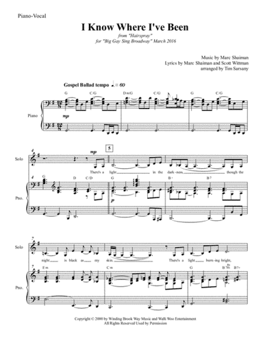 I Know Where I've Been (arr. Tim Sarsany)