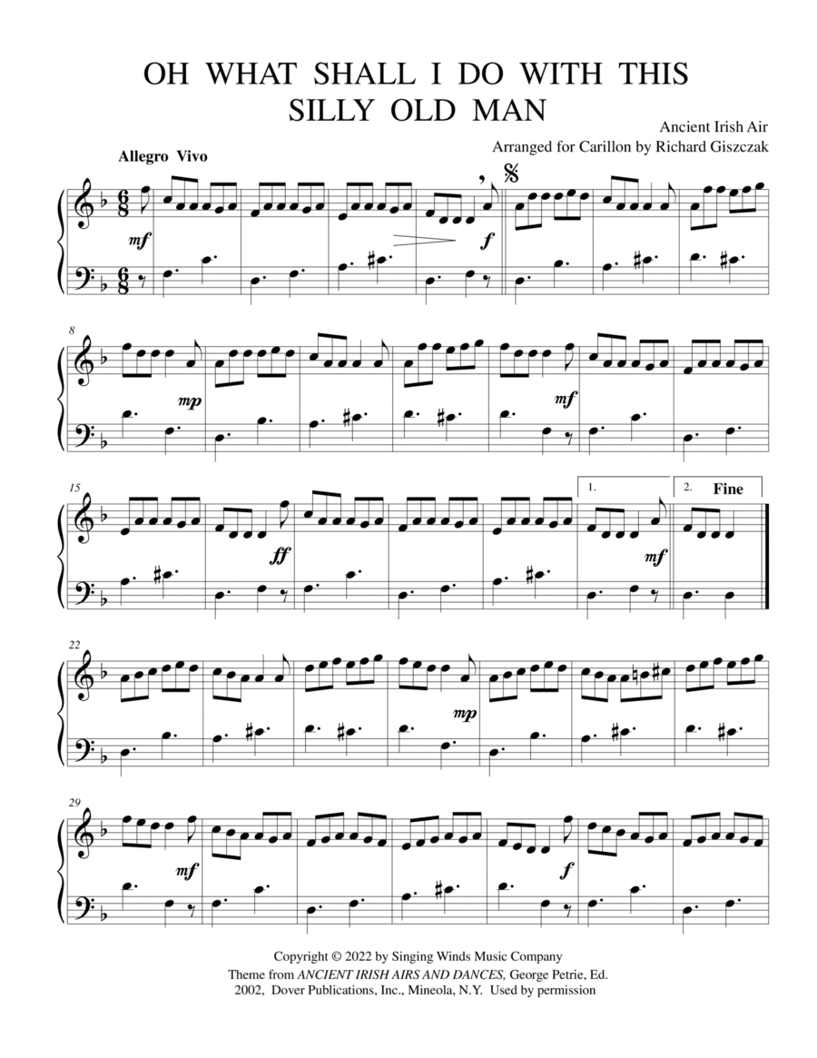 Oh What Shall I Do With This Silly Old Man (Ancient Irish Air) (arr. Richard Giszczak)