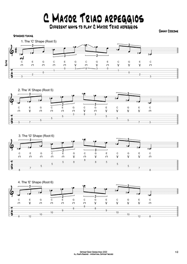 C Major Triad Arpeggios (5 Ways to Play)