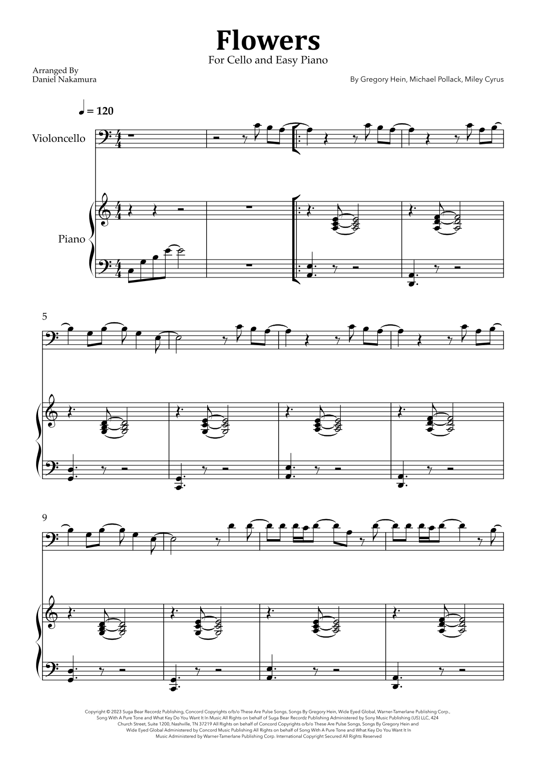 Flowers (arr. Daniel Nakamura)