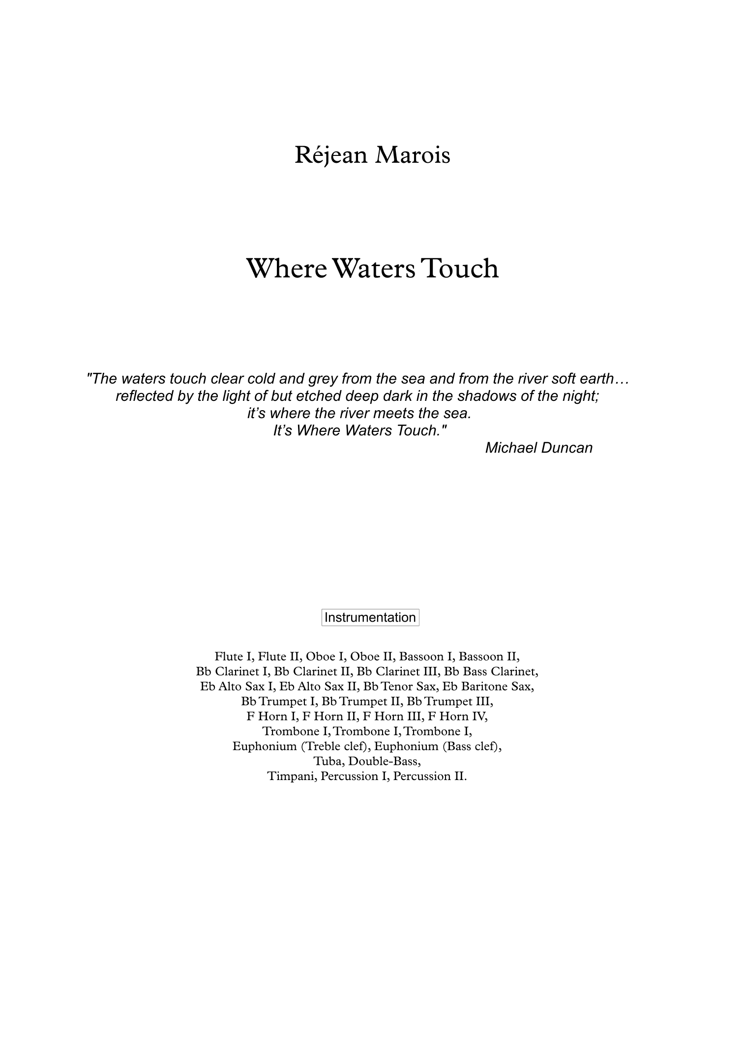 Where Waters Touch
