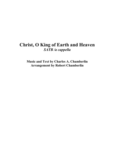 Christ, O King of Earth and Heaven