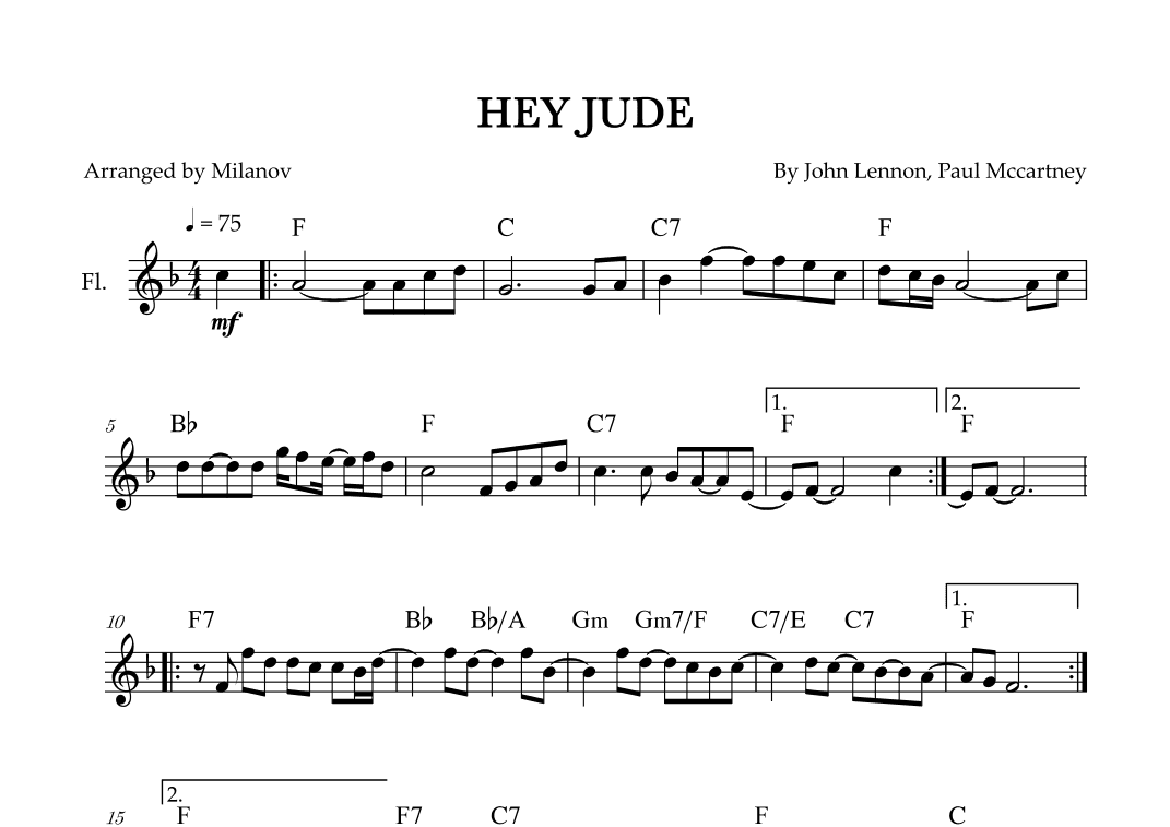 Hey Jude (arr. Milanov)
