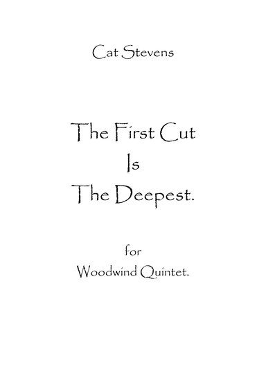 The First Cut Is The Deepest (arr. Spencer Bundy)