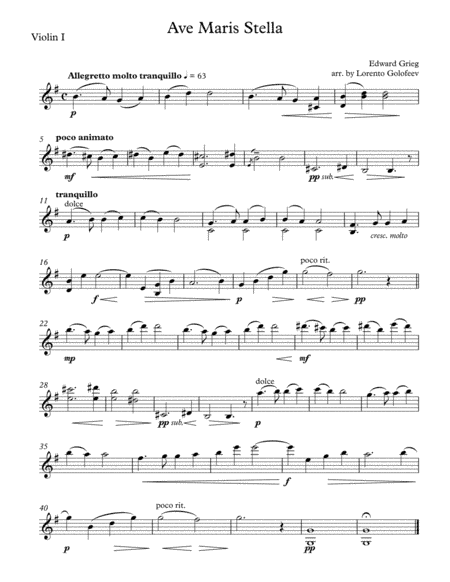 Ave Maris Stella (arr. Lorento Golofeev)