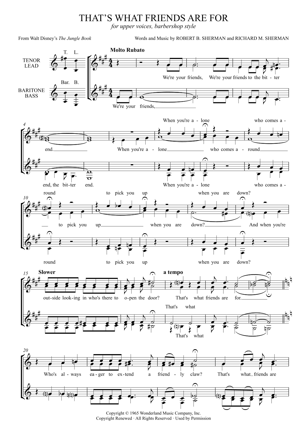 That's What Friends Are For (the Vulture Song) (arr. Iain Hallam)