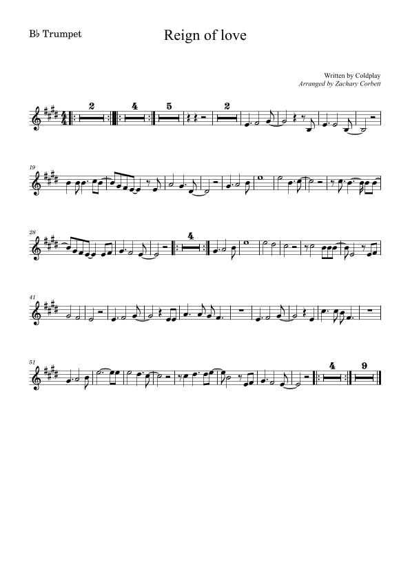 Reign Of Love (arr. Zachary Corbett)