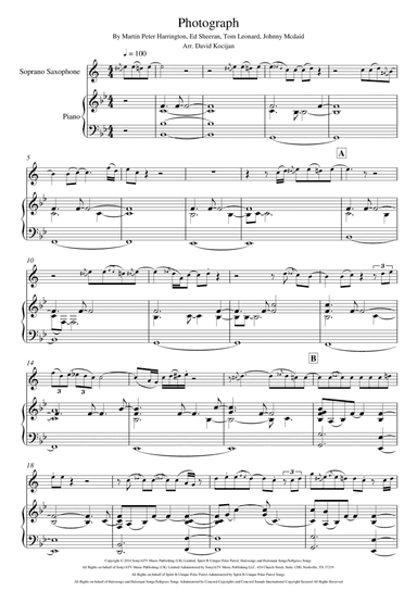 Photograph (arr. David Kocijan)