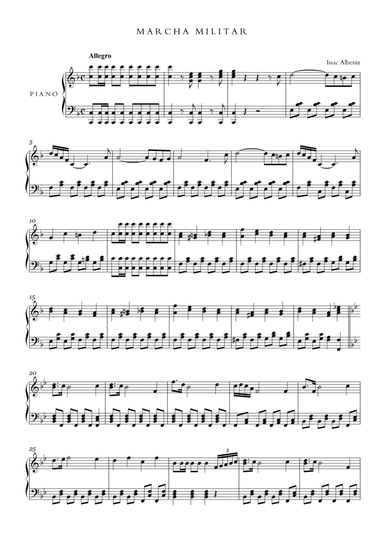 Albeniz-Marcha Militar(arranged for piano solo) (arr. Schuwenn Z.)