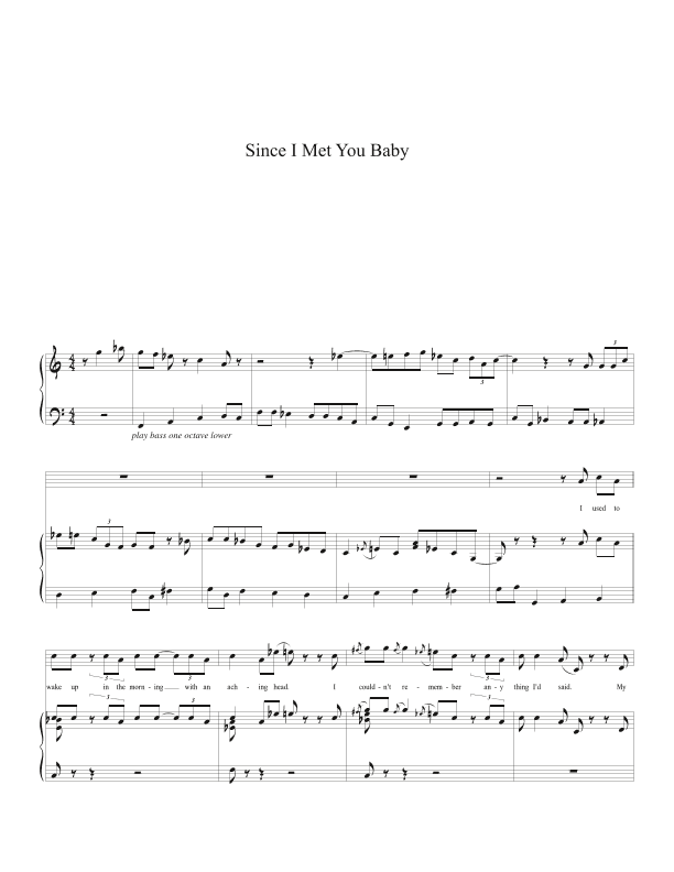 Since I Met You Baby (arr. Biegler)