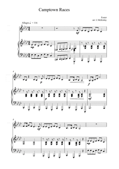Camptown Races (for Alto Saxophone and Piano accompaniment) (arr. L McKinlay)