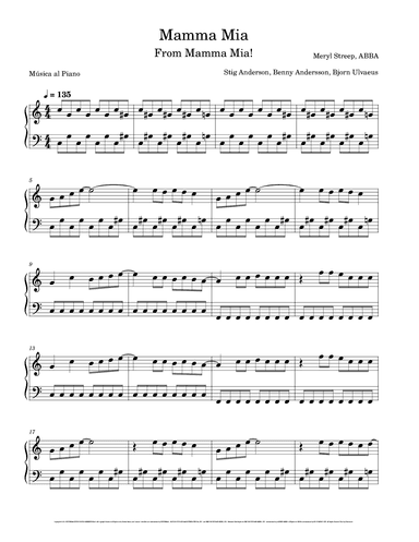 Mamma Mia (arr. Música al Piano)
