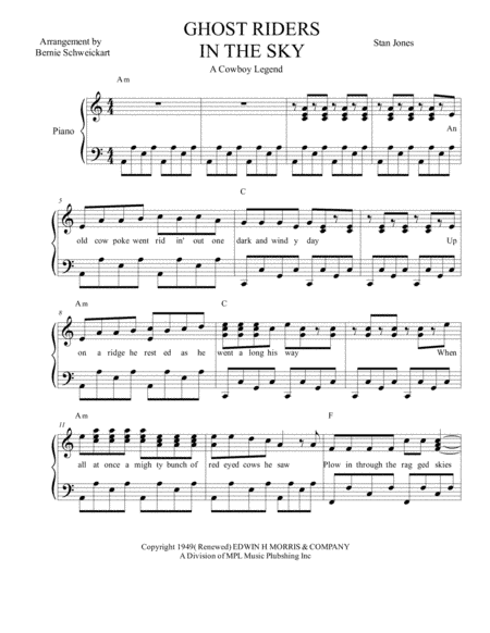 (ghost) Riders In The Sky (a Cowboy Legend) (arr. Bernie Schweickart)