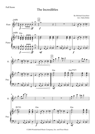 The Incredibles (main Theme) (arr. Fabio Britto)