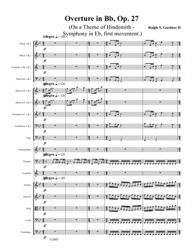 Overture in Bb - On a Theme of Hindemith