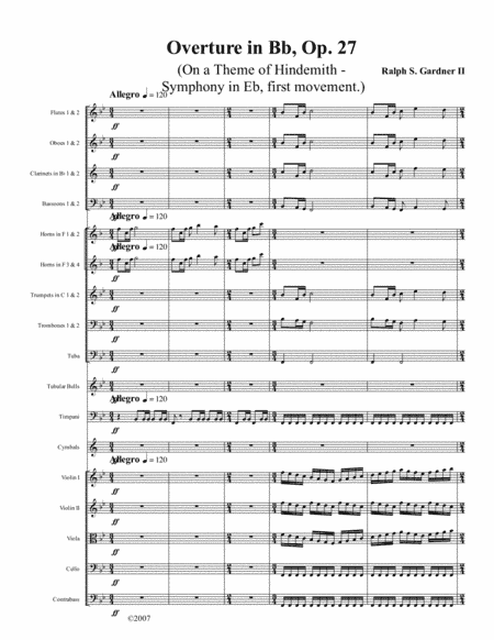Overture in Bb - On a Theme of Hindemith