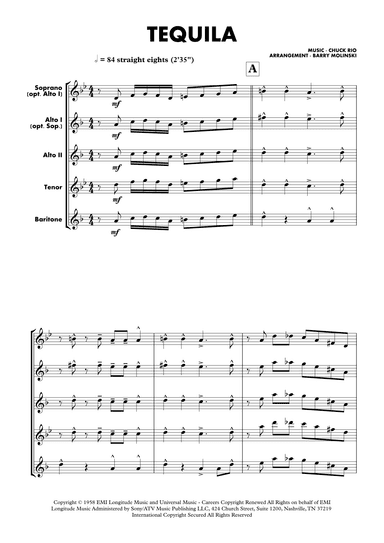 Tequila (arr. BARRY MOLINSKI)