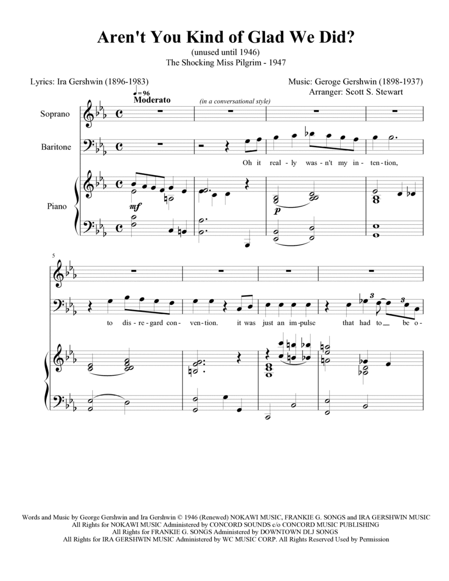 Aren't You Kind Of Glad We Did? (arr. Scott S. Stewart)