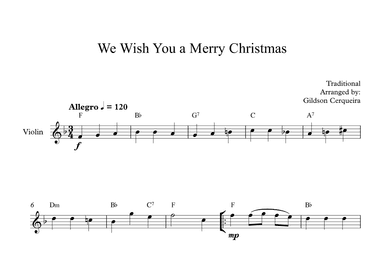 We Wish You a Merry Christmas (arr. Gildson Cerqueira)