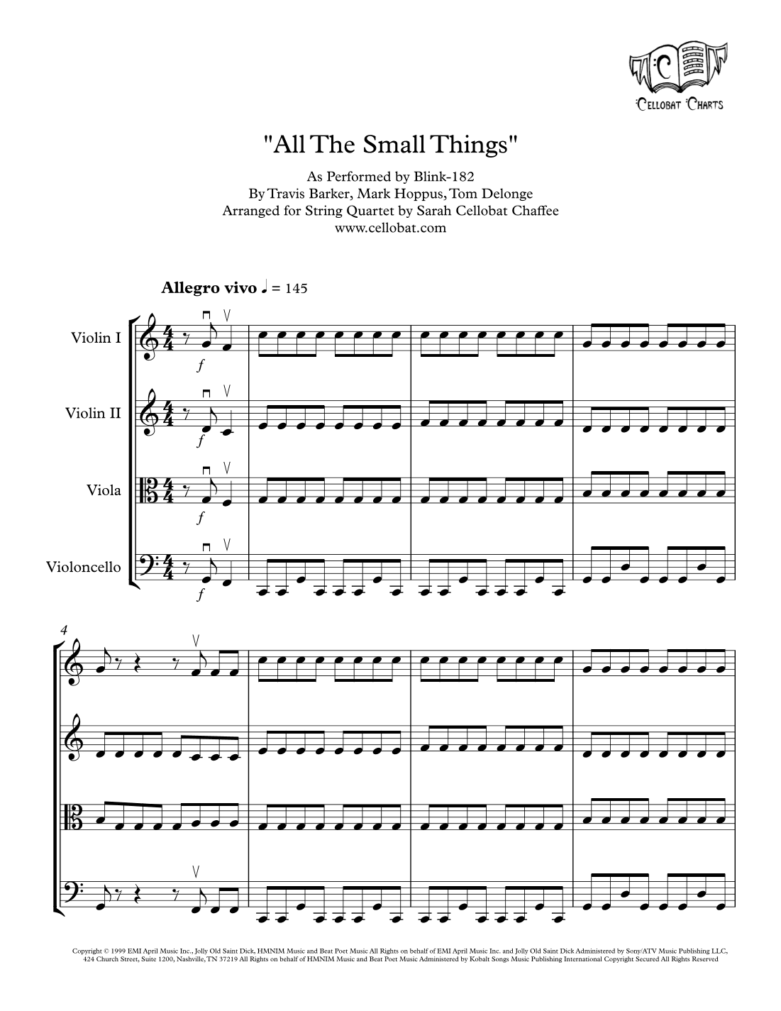 All The Small Things (arr. Sarah Cellobat Chaffee)