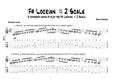 F# Locrian Natural 2 Scale (4 Ways to Play)