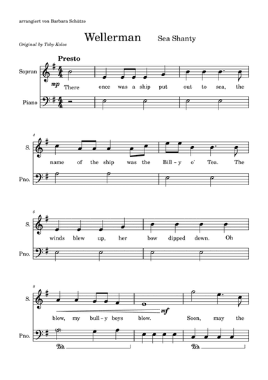 Wellerman (arr. Barbara Schütze)