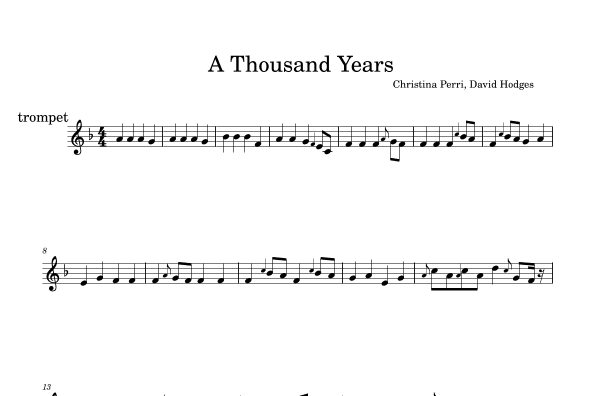 A Thousand Years (arr. julio cesar)