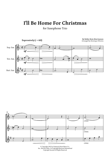I'll Be Home For Christmas (arr. Henrique Oliveira)