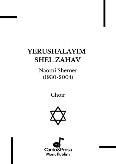 Yerushalayim Shel Zahav (Jerusalem of Gold) (arr. Canto&Prosa)