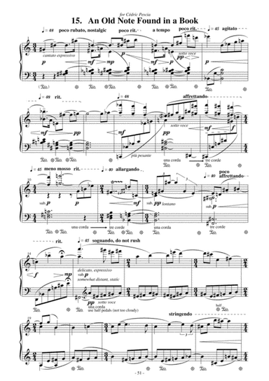 "Old Note Found in a Book" - for Solo Piano [from the piano cycle "The Old Photo Box"]