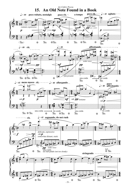 "Old Note Found in a Book" - for Solo Piano [from the piano cycle "The Old Photo Box"]
