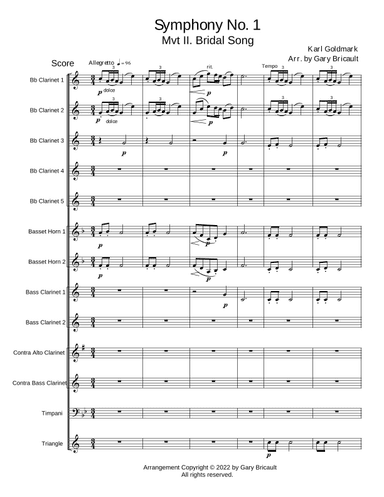 Mvt. II - Bridal Song from Symphony No. 1 (Rustic Wedding Symphony) (arr. Gary Bricault)
