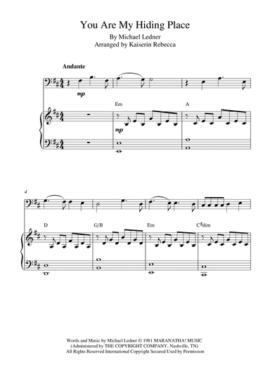 You Are My Hiding Place (arr. Kaiserin Rebecca)