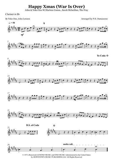 Happy Xmas (war Is Over) (arr. P.H. Damasceno)