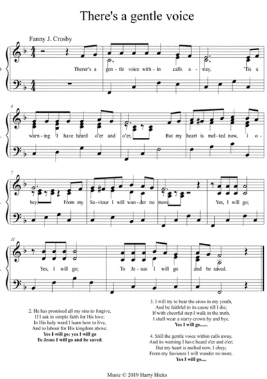 There's a gentle voice within. A new tune to a wonderful Fanny Crosby hymn.