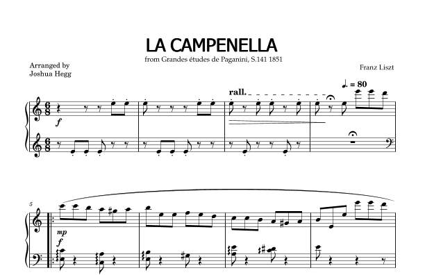 La Campenella (arr. Joshua Hegg)