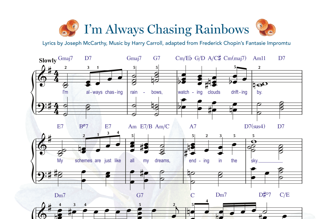 I'm Always Chasing Rainbows (arr. Gaili Schoen for UpperHandsPiano.com)