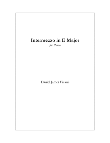 Intermezzo in E Major