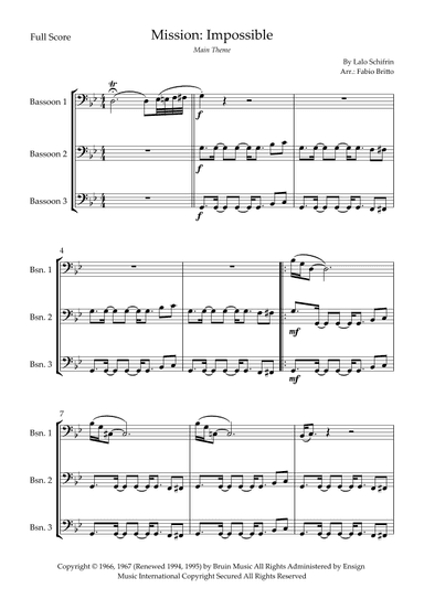 Mission: Impossible Theme (arr. Fabio Britto)