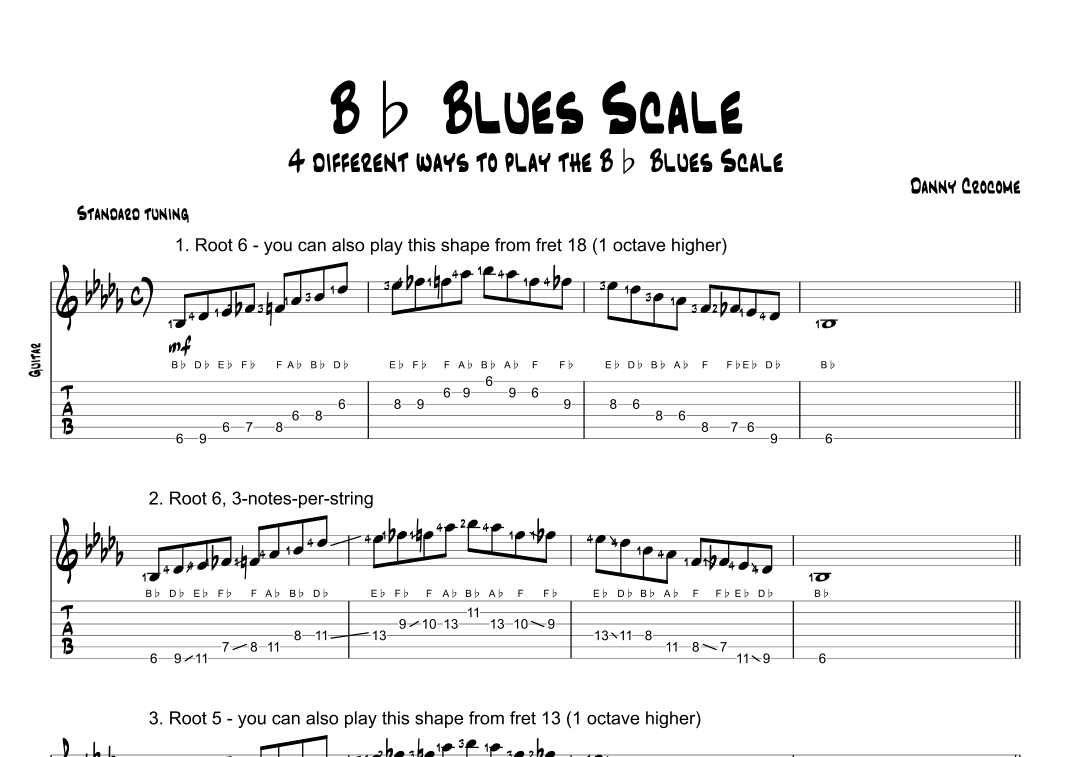 Bb Blues Scale (4 Ways to Play)
