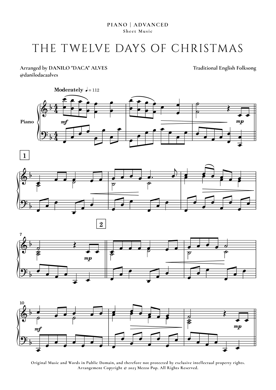 The Twelve Days of Christmas (arr. Danilo "Daca" Alves)