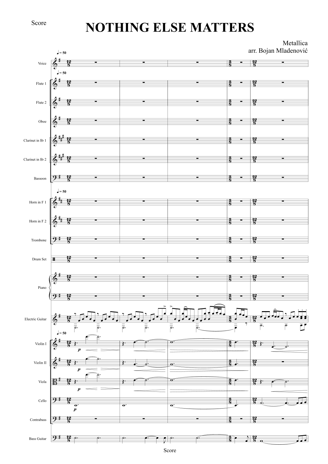 Nothing Else Matters (arr. Bojan Mladenovic)