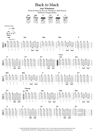 Back To Black (arr. Douglas Becker)