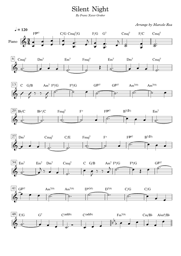 Silent Nigth (arr. Arranje By Marcelo Rea)