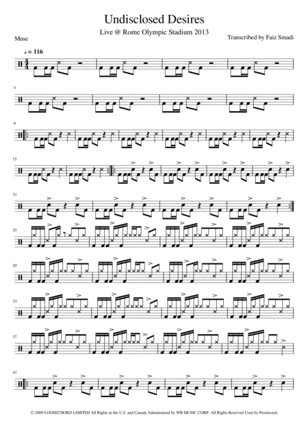 Undisclosed Desires (arr. Matthew Bellamy)