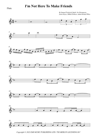 I'm Not Here To Make Friends (arr. Wesley S. SIlva)
