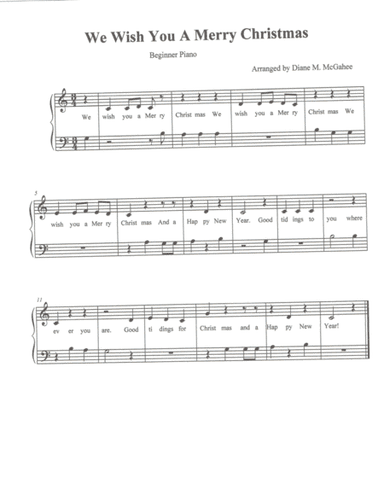 We Wish You A Merry Christmas (arr. Diane M. McGahee)