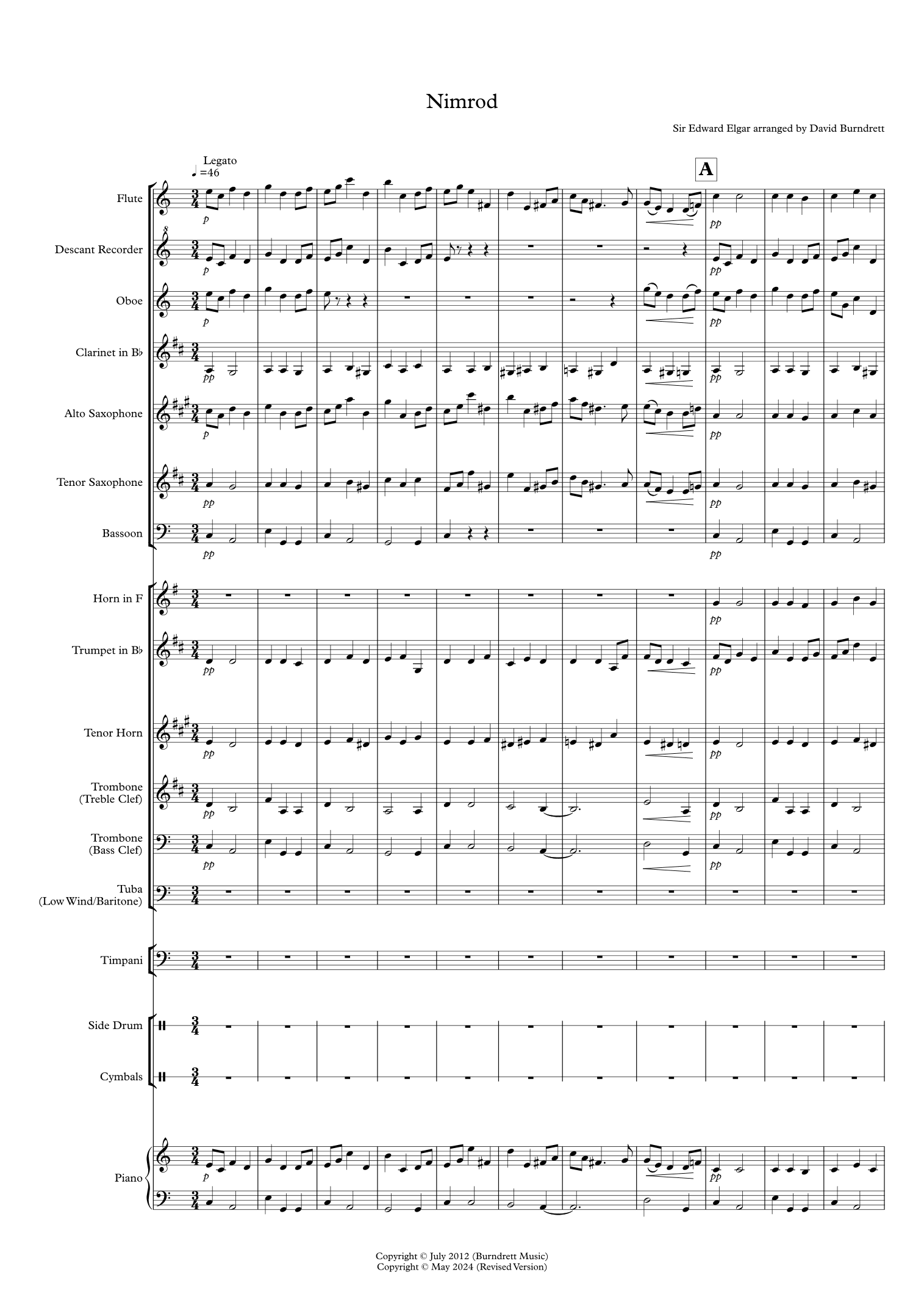 Nimrod for School Wind Band (arr. David Burndrett)