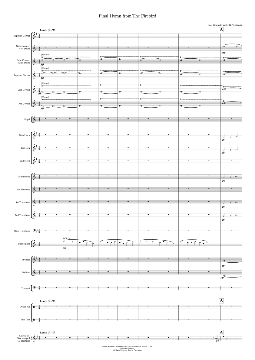 Firebird Suite (arr. Kevin P Holdgate)