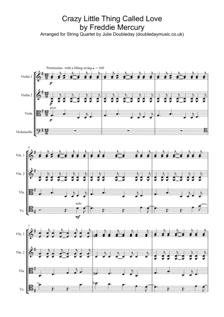Crazy Little Thing Called Love (arr. Julie Doubleday)